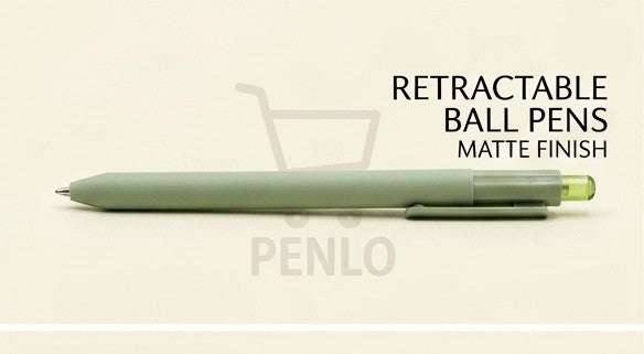 Doms Premium Matte Finish Retractable (Blue Ink) Ball Pens