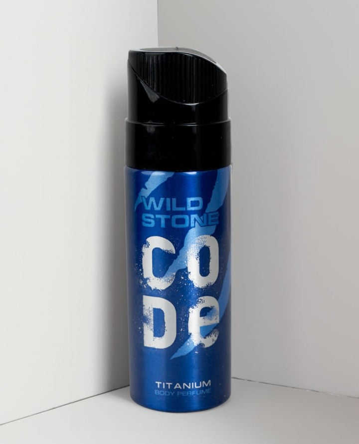WILD STONE CODE Titanium Long Lasting No Gas Body Perfume Spray For Men, 40Ml