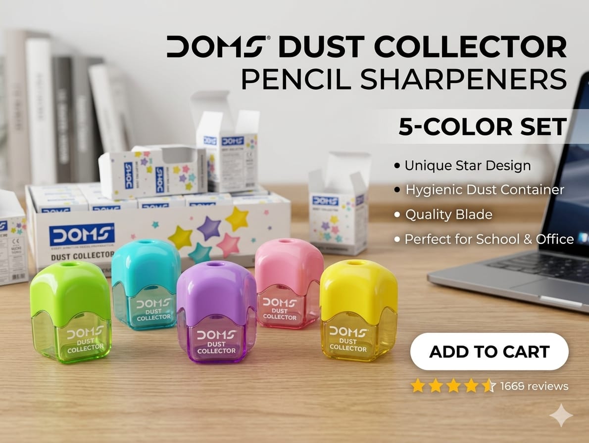 DOMS Dust Collector Pencil Sharpener