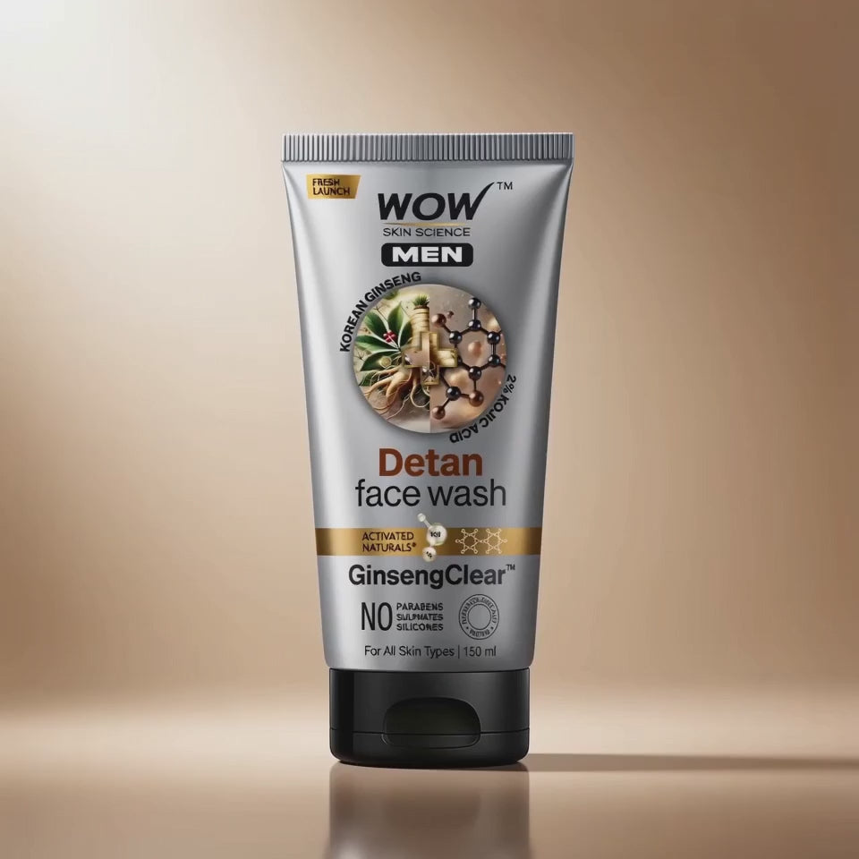 Men's Korean Ginseng & Kojic Acid Detan Face Wash Gel Brightening