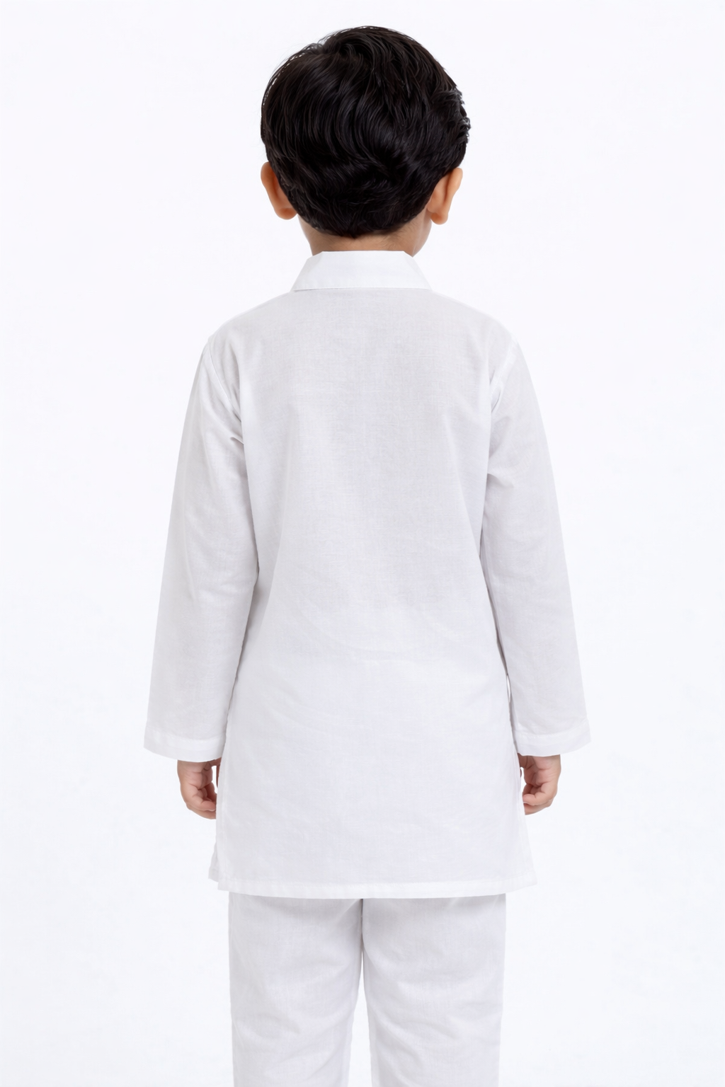 White embroidery kurta payjama set for boys