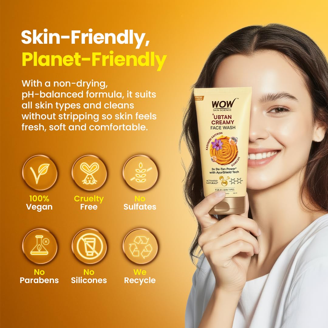 Ubtan Cream Face Wash Brightening & Deep Cleanse