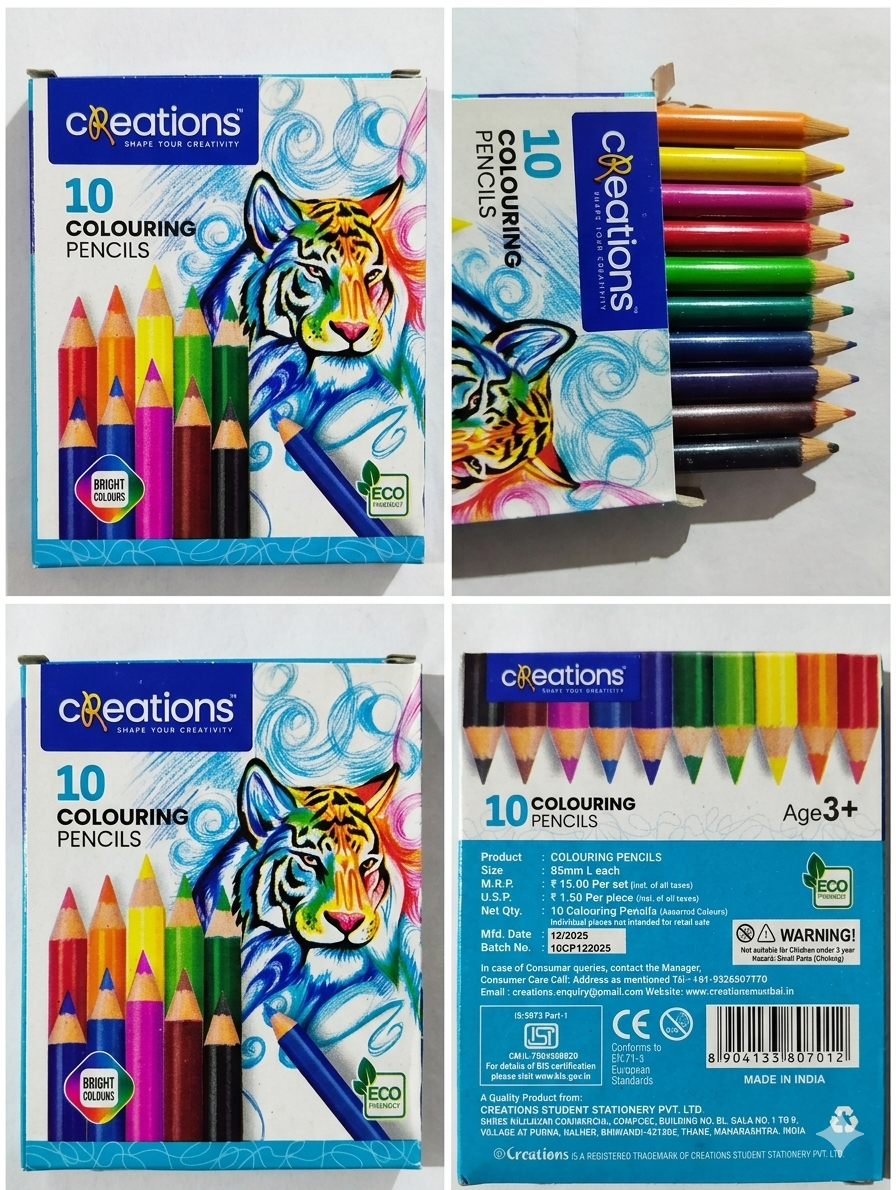 Creations Student Colouring Pencils (Pack of 10)