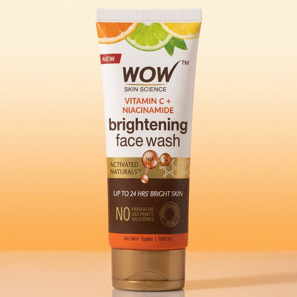 Wow Vitamin C & Niacinamide Brightening Face Wash Brighter, Even-Toned