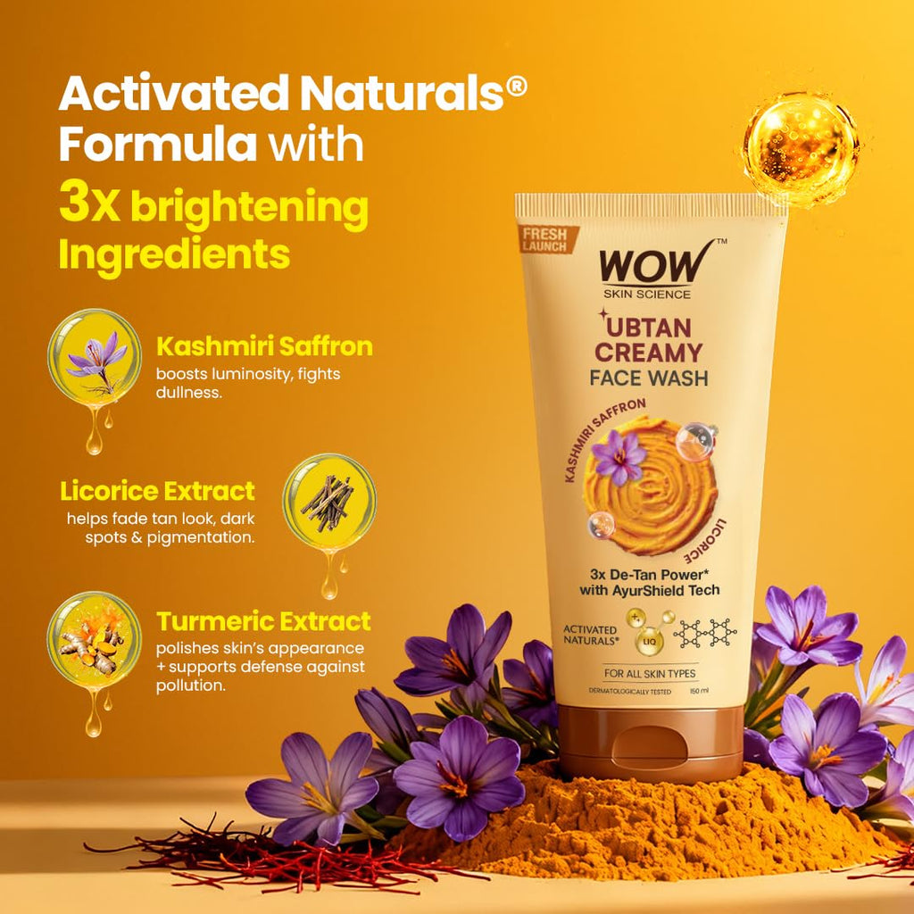 Ubtan Cream Face Wash Brightening & Deep Cleanse